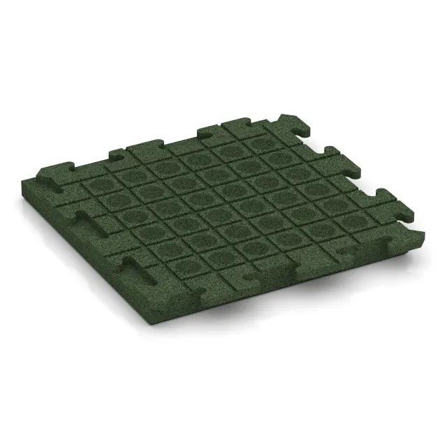 Aufsicht auf die Unterseite, also die Bodenseite von WARCO-Formteil 1475 - Piastrella da terrazza Classic im Format 500 x 500 x 50 mm.