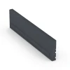 Aufsicht auf die Unterseite, also die Bodenseite von WARCO-Formteil 6213 - Gummi-Tiefbord im Format 100 × 5 × 25 cm.
