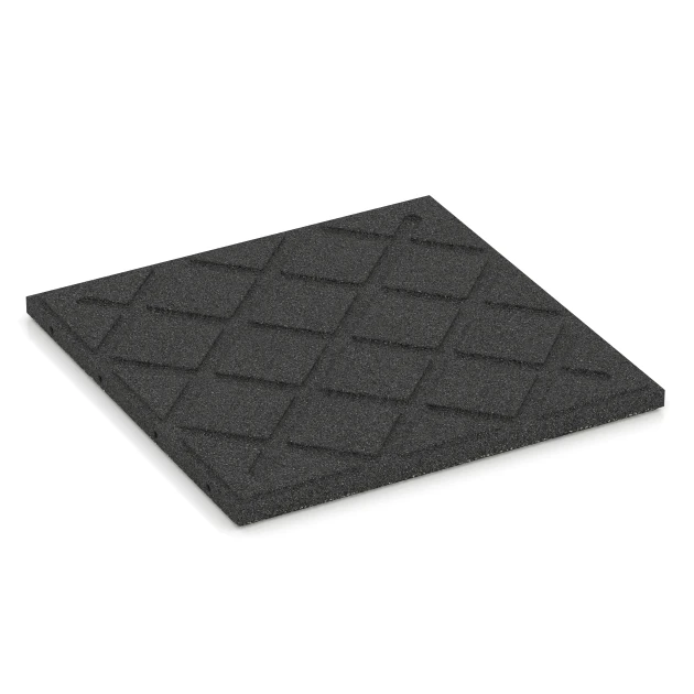 Aufsicht auf die Unterseite, also die Bodenseite von WARCO-Formteil 6413 - Piastrella antitrauma – 90 cm im Format 50 x 50 x 3 cm | 0,25 m².