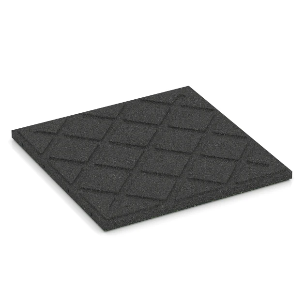Aufsicht auf die Unterseite, also die Bodenseite von WARCO-Formteil 6415 - Piastrella antitrauma – 90 cm im Format 50 x 50 x 3 cm | 0,25 m².