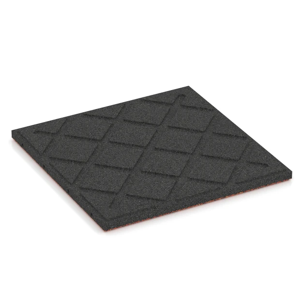 Aufsicht auf die Unterseite, also die Bodenseite von WARCO-Formteil 6417 - Piastrella antitrauma – 90 cm im Format 50 x 50 x 3 cm | 0,25 m².