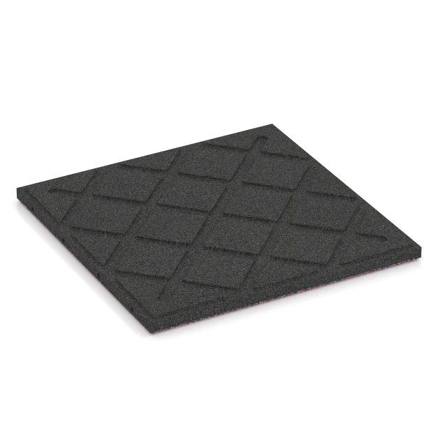 Aufsicht auf die Unterseite, also die Bodenseite von WARCO-Formteil 6418 - Piastrella antitrauma – 90 cm im Format 50 x 50 x 3 cm | 0,25 m².