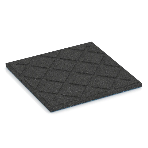 Aufsicht auf die Unterseite, also die Bodenseite von WARCO-Formteil 6420 - Piastrella antitrauma – 90 cm im Format 50 x 50 x 3 cm | 0,25 m².