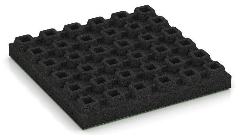 Struktur aus o-förmigen Drainagefüßen