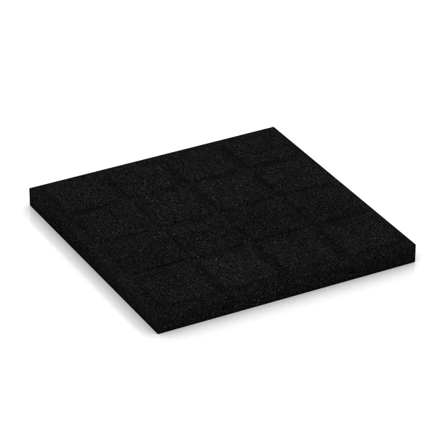 Aufsicht auf die Unterseite, also die Bodenseite von WARCO-Formteil 6253 - Piastrella antitrauma – 140 cm im Format 50 x 50 x 4 cm.
