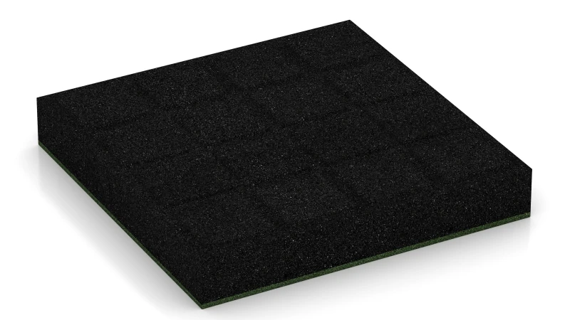 Auflagepads und Drainagekanäle