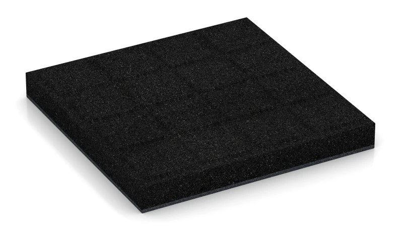 Auflagepads und Drainagekanäle