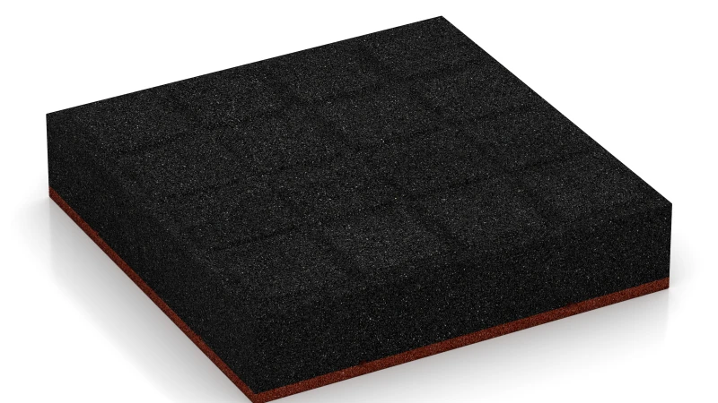 Auflagepads und Drainagekanäle