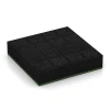 Aufsicht auf die Unterseite, also die Bodenseite von WARCO-Formteil 6211 - Fallschutzplatten im Format 50 x 50 x 11 cm.