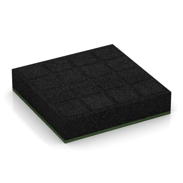 Aufsicht auf die Unterseite, also die Bodenseite von WARCO-Formteil 6211 - Piastrelle antitrauma im Format 50 x 50 x 11 cm.