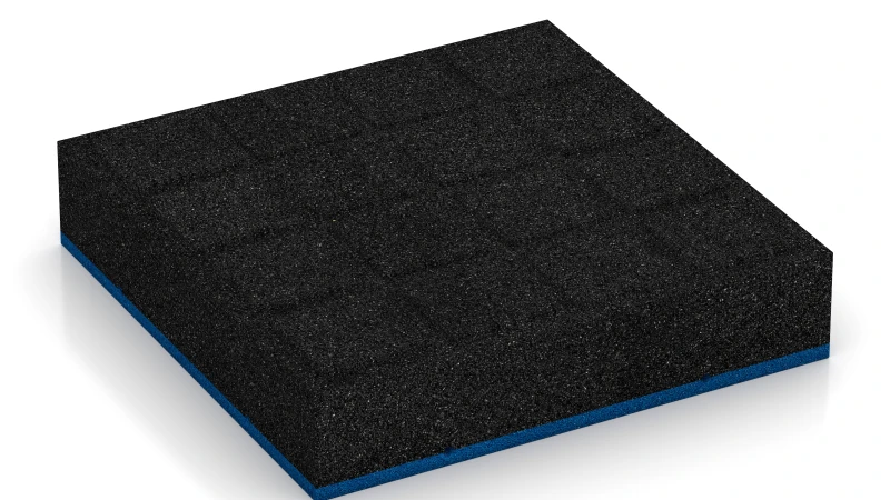 Auflagepads und Drainagekanäle