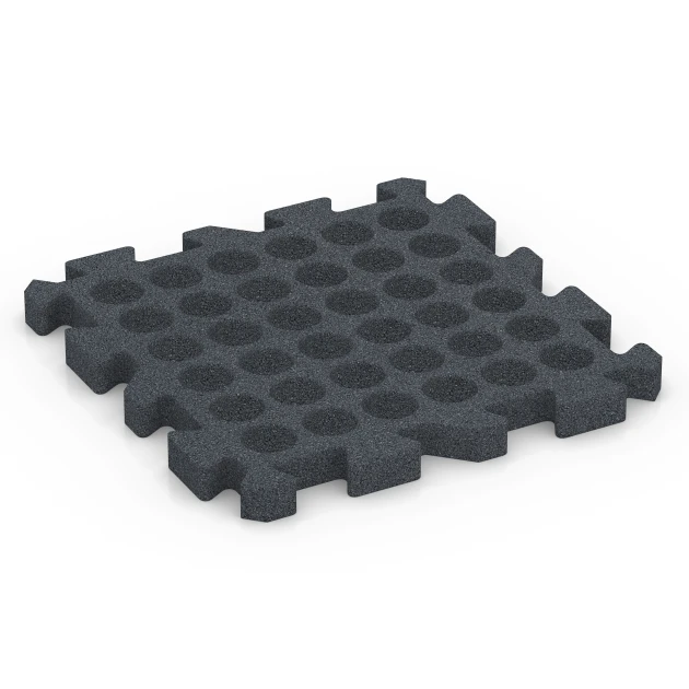 Aufsicht auf die Unterseite, also die Bodenseite von WARCO-Formteil 6996 - Piastrella per palestra im Format 50 x 50 x 4 cm | 0,25 m².