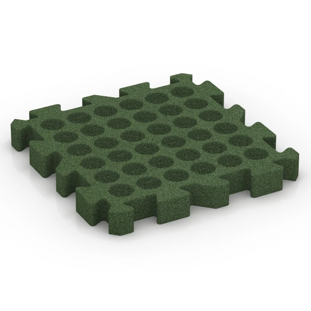 Aufsicht auf die Unterseite, also die Bodenseite von WARCO-Formteil 6407 - Piastrella antitrauma – 220 cm im Format 50 x 50 x 6 cm | 0,25 m².
