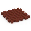 Aufsicht auf die Unterseite, also die Bodenseite von WARCO-Formteil 6306 - Fallschutz-Puzzlematte im Format 50 x 50 x 5 cm | 0,25 m².