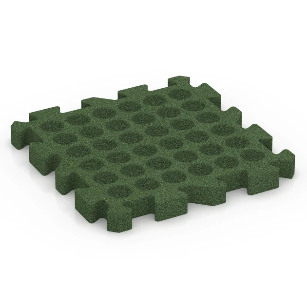 Aufsicht auf die Unterseite, also die Bodenseite von WARCO-Formteil 6307 - Piastra antitrauma ad incastro puzzle im Format 50 x 50 x 5 cm | 0,25 m².