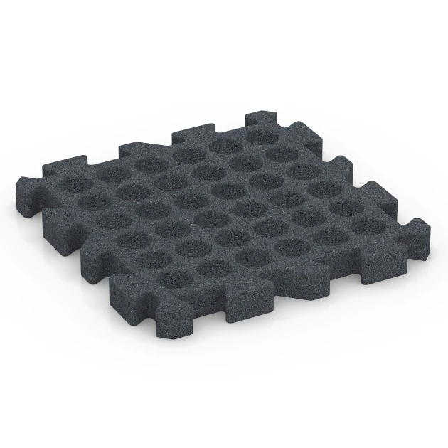 Aufsicht auf die Unterseite, also die Bodenseite von WARCO-Formteil 6404 - Piastrella antitrauma – 190 cm im Format 50 x 50 x 5 cm | 0,25 m².