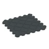 Aufsicht auf die Unterseite, also die Bodenseite von WARCO-Formteil 6323 - Tappeto gommato per palestra im Format 102,5 x 102,5 x 2,5 cm | 1,05 m².