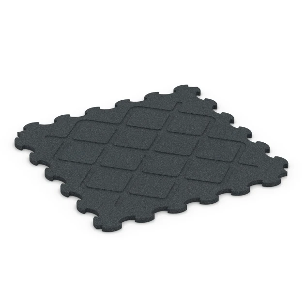 Aufsicht auf die Unterseite, also die Bodenseite von WARCO-Formteil 6323 - Fitness-Bodenschutzmatte im Format 102,5 x 102,5 x 2,5 cm | 1,05 m².