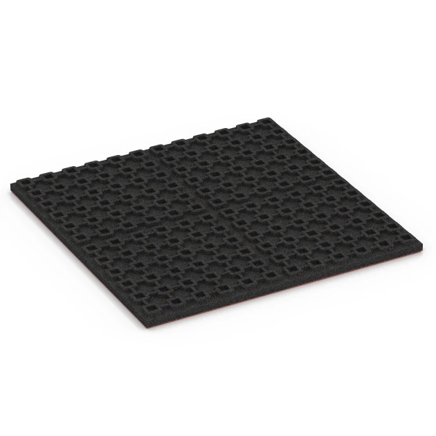 Aufsicht auf die Unterseite, also die Bodenseite von WARCO-Formteil 6388 - Stallmatte Luxus im Format 100 x 100 x 4,5 cm | 1,00 m².