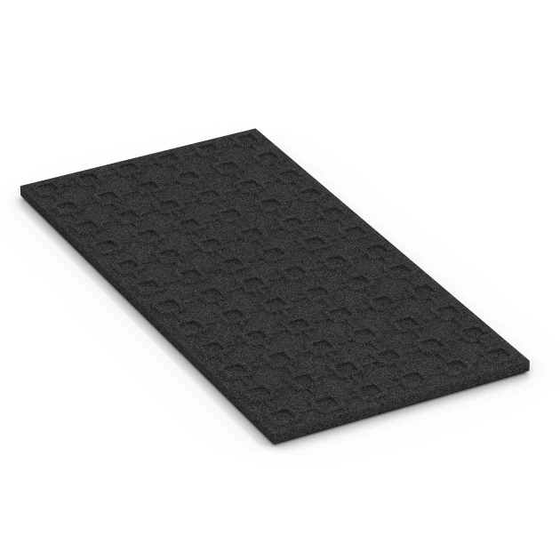 Aufsicht auf die Unterseite, also die Bodenseite von WARCO-Formteil 6381 - Tappeto in gomma per box cavalli im Format 100 x 50 x 3 cm | 0,50 m².