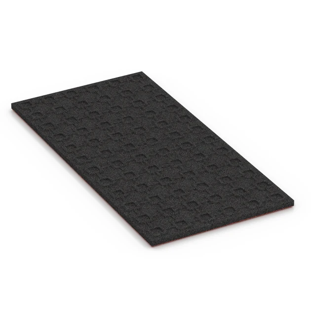 Aufsicht auf die Unterseite, also die Bodenseite von WARCO-Formteil 6382 - Tappeto in gomma per box cavalli im Format 100 x 50 x 3 cm | 0,50 m².