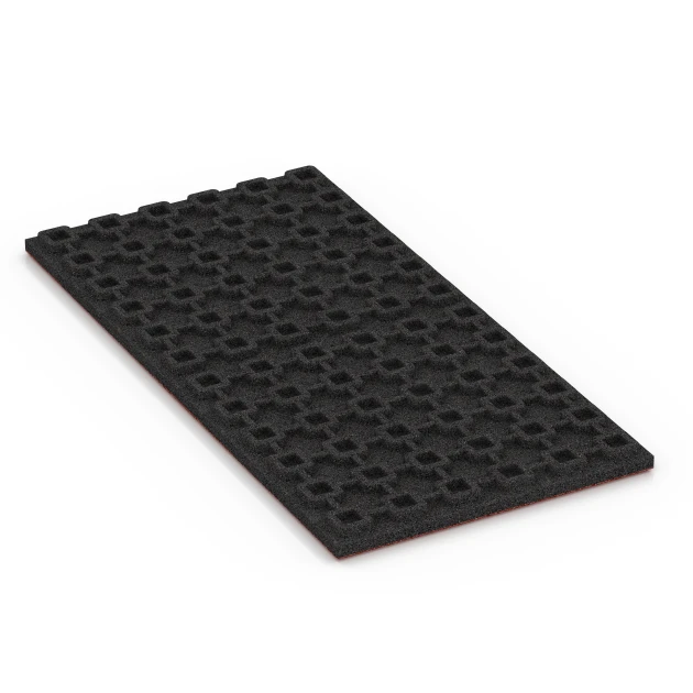 Aufsicht auf die Unterseite, also die Bodenseite von WARCO-Formteil 6386 - Stallmatte Komfort im Format 100 x 50 x 4 cm | 0,50 m².