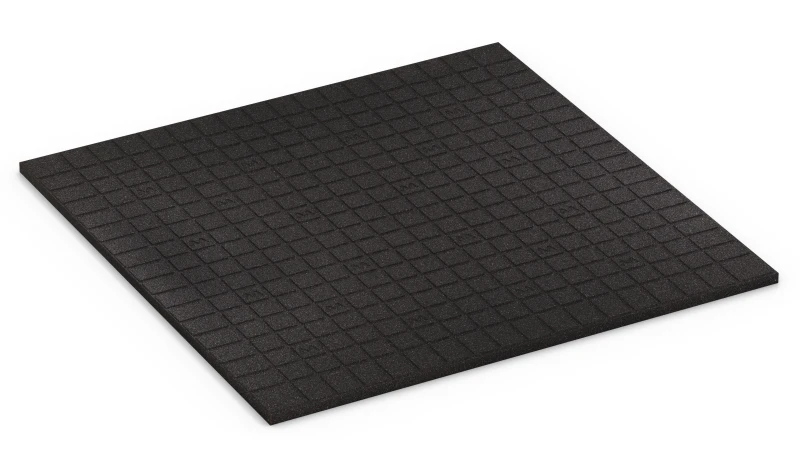 Auflagepads und Drainagekanäle
