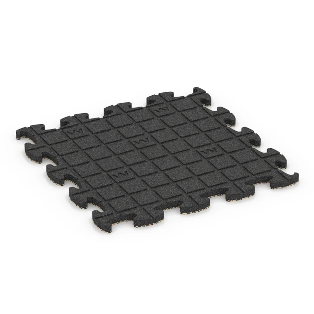 Aufsicht auf die Unterseite, also die Bodenseite von WARCO-Formteil 6847 - Fitness Active pavimento im Format 46 x 46 × 2,8 cm.