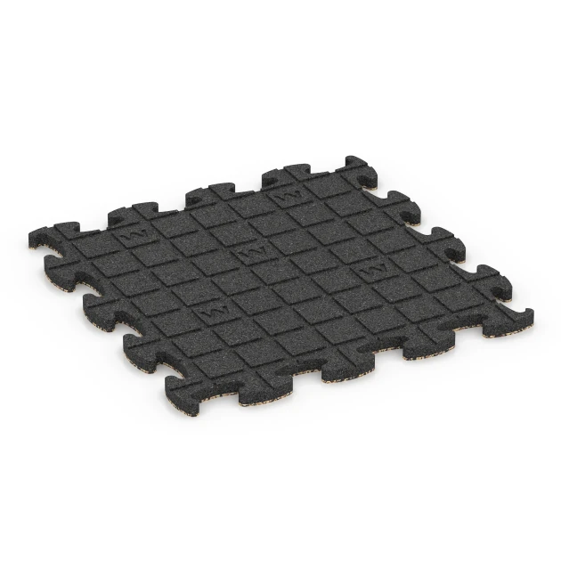 Aufsicht auf die Unterseite, also die Bodenseite von WARCO-Formteil 6849 - Fitness Active pavimento im Format 46 x 46 × 2,8 cm.