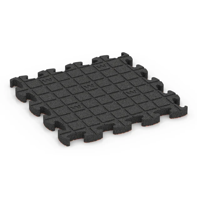 Aufsicht auf die Unterseite, also die Bodenseite von WARCO-Formteil 6881 - Fitness Max Floor System im Format 44,6 x 44,6 × 2,8 cm.