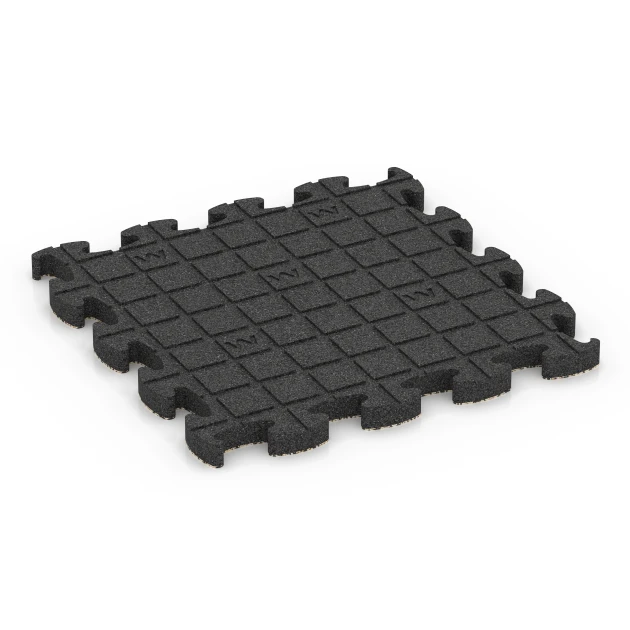 Aufsicht auf die Unterseite, also die Bodenseite von WARCO-Formteil 6883 - Fitness Max Floor System im Format 44,6 x 44,6 × 2,8 cm.