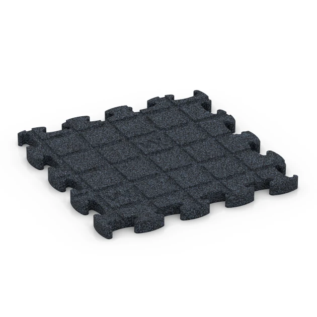 Aufsicht auf die Unterseite, also die Bodenseite von WARCO-Formteil 6958 - Fitness Premium pavimento sportivo im Format 28,9 x 28,9 x 1,8 cm.