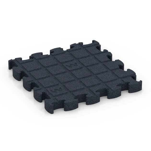 Aufsicht auf die Unterseite, also die Bodenseite von WARCO-Formteil 6965 - Fitness Premium pavimento tecnico im Format 28,9 x 28,9 x 2,8 cm.