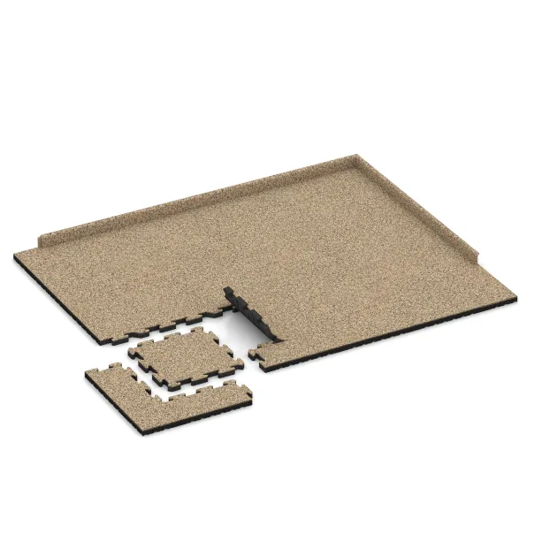 Typische Verlegung oder Einbausituation für den Artikel 2884 von WARCO - Lastra per marciapiede, Farbton Travertino in der Abmessung 500 x 500 x 40 mm.