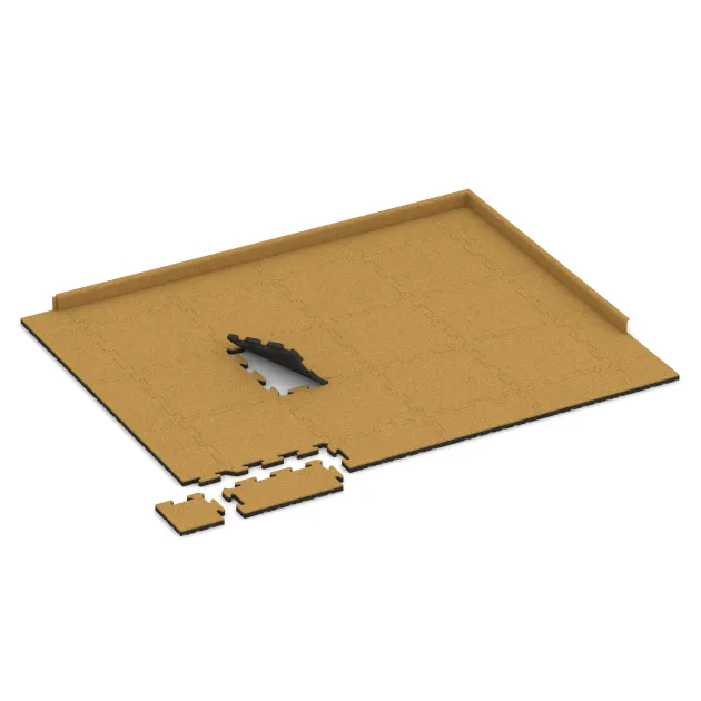 Typische Verlegung oder Einbausituation für den Artikel 5300 von WARCO - Piastra antitrauma ad incastro puzzle, Farbton Giallo limone in der Abmessung 500 x 500 x 30 mm.