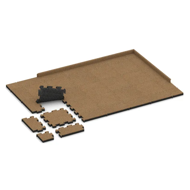 Typische Verlegung oder Einbausituation für den Artikel 4172 von WARCO - Ballspielplatte HD, Farbton Rattan Lounge in der Abmessung 500 x 500 x 50 mm.