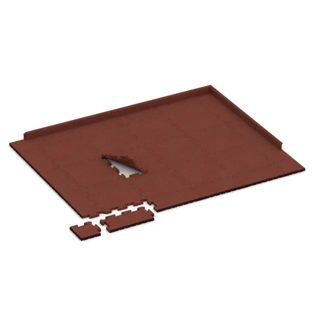 Typische Verlegung oder Einbausituation für den Artikel 4913 von WARCO - Piastra perimetrale HD, Farbton Rosso mattone in der Abmessung 500 x 235 x 30 mm.