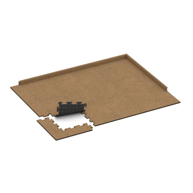 Typische Verlegung oder Einbausituation für den Artikel 0067 von WARCO - Spielmatte, Farbton Rattan Lounge in der Abmessung 500 x 500 x 18 mm.