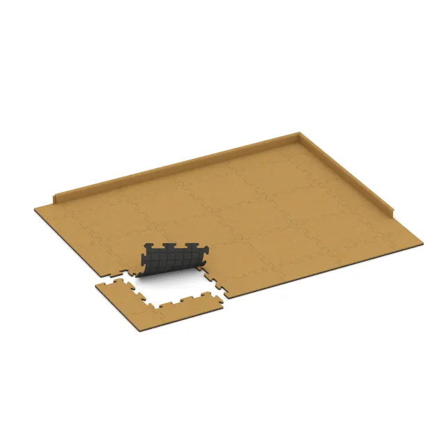 Typische Verlegung oder Einbausituation für den Artikel 6206 von WARCO - Pavimento per esterno, Farbton Giallo limone in der Abmessung 500 x 500 x 18 mm.