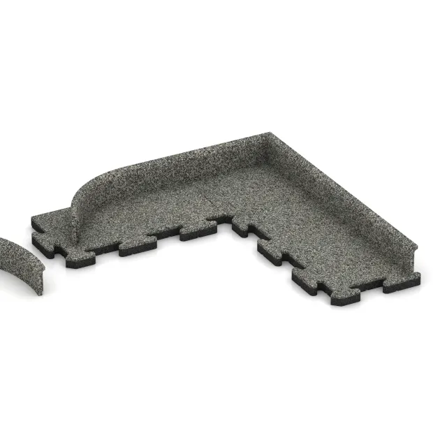 Typische Verlegung oder Einbausituation für den Artikel 2257 von WARCO - Wandschutz Sockelleiste, Farbton Grauer Granit in der Abmessung 750 x 20 x 80 mm.