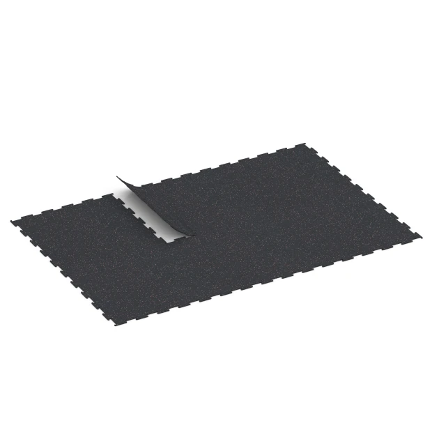 Typische Verlegung oder Einbausituation für den Artikel 6450 von WARCO - Pavimento Fitness Compatto, Farbton Rosso leggermente punteggiato in der Abmessung 100 × 100 × 0,8 cm.