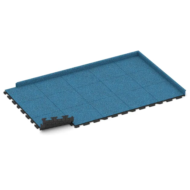 Typische Verlegung oder Einbausituation für den Artikel 1174 von WARCO - Piastrelle per esterni Classic, Farbton Atlantico in der Abmessung 500 x 500 x 30 mm.