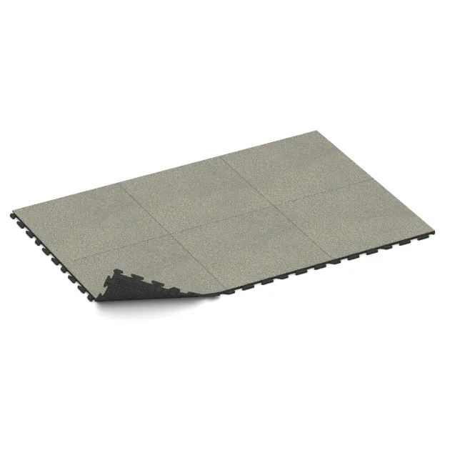 Typische Verlegung oder Einbausituation für den Artikel 1572 von WARCO - Pavimento per parco giochi, Farbton Granito chiaro in der Abmessung 1000 x 1000 x 30 mm.