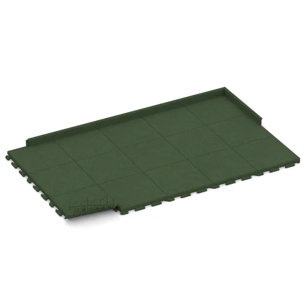 Typische Verlegung oder Einbausituation für den Artikel 1475 von WARCO - Piastrella da terrazza Classic, Farbton Verde erba in der Abmessung 500 x 500 x 50 mm.