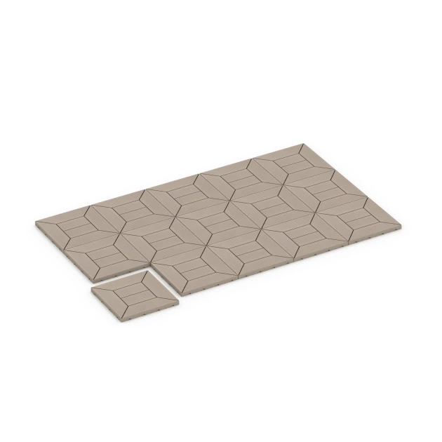 Typische Verlegung oder Einbausituation für den Artikel 6350 von WARCO - Motivo a cassettoni – Piastrella a incastro, Farbton Vaniglia in der Abmessung 30 x 30 x 2 cm.