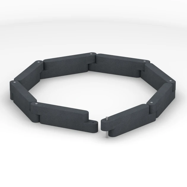 Typische Verlegung oder Einbausituation für den Artikel 6642 von WARCO - Cordolo in gomma, Farbton Grigio ardesia in der Abmessung 100 x 15 x 30 cm.