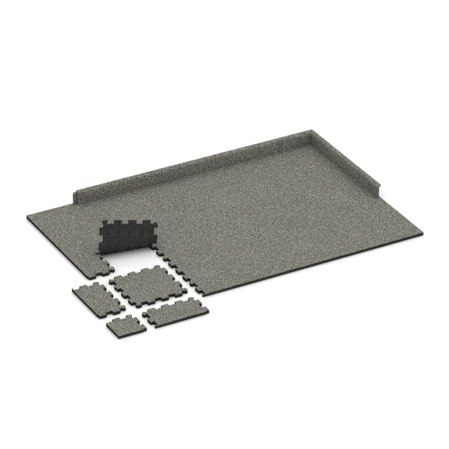 Typische Verlegung oder Einbausituation für den Artikel 3721 von WARCO - Tappetino Fitness Premium 2 cm, Farbton Granito grigio in der Abmessung 30,6 x 30,6 x 2 cm | 0,094 m².