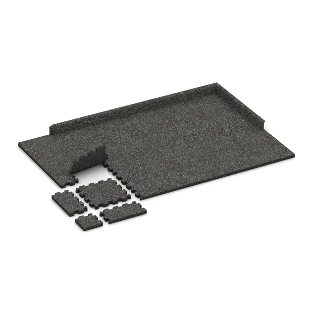 Typische Verlegung oder Einbausituation für den Artikel 6104 von WARCO - Pavimento bordo piscina senza fughe, Farbton Granito scuro in der Abmessung 306 x 306 x 30 mm.