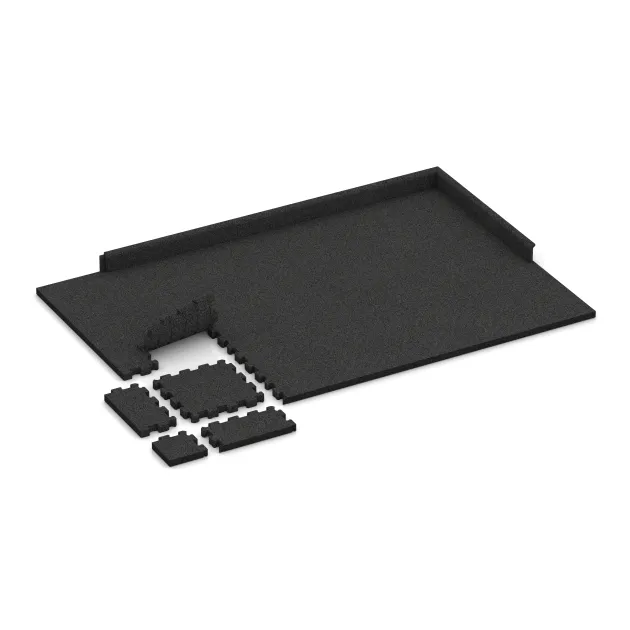 Typische Verlegung oder Einbausituation für den Artikel 5270 von WARCO - Mattonella da esterno, Farbton Antracite in der Abmessung 306 x 306 x 30 mm.