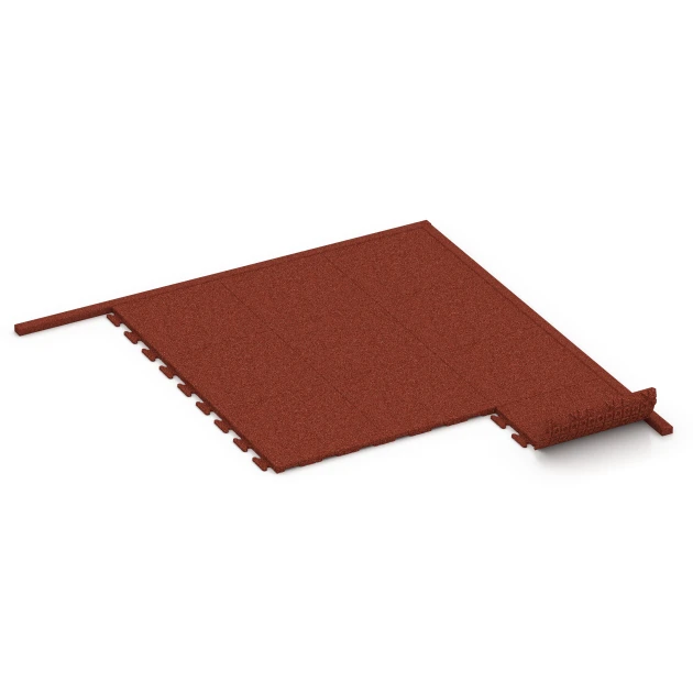Typische Verlegung oder Einbausituation für den Artikel 3785 von WARCO - Cordolo in gomma, Farbton Rosso mattone in der Abmessung 100 x 5 x 25 cm.
